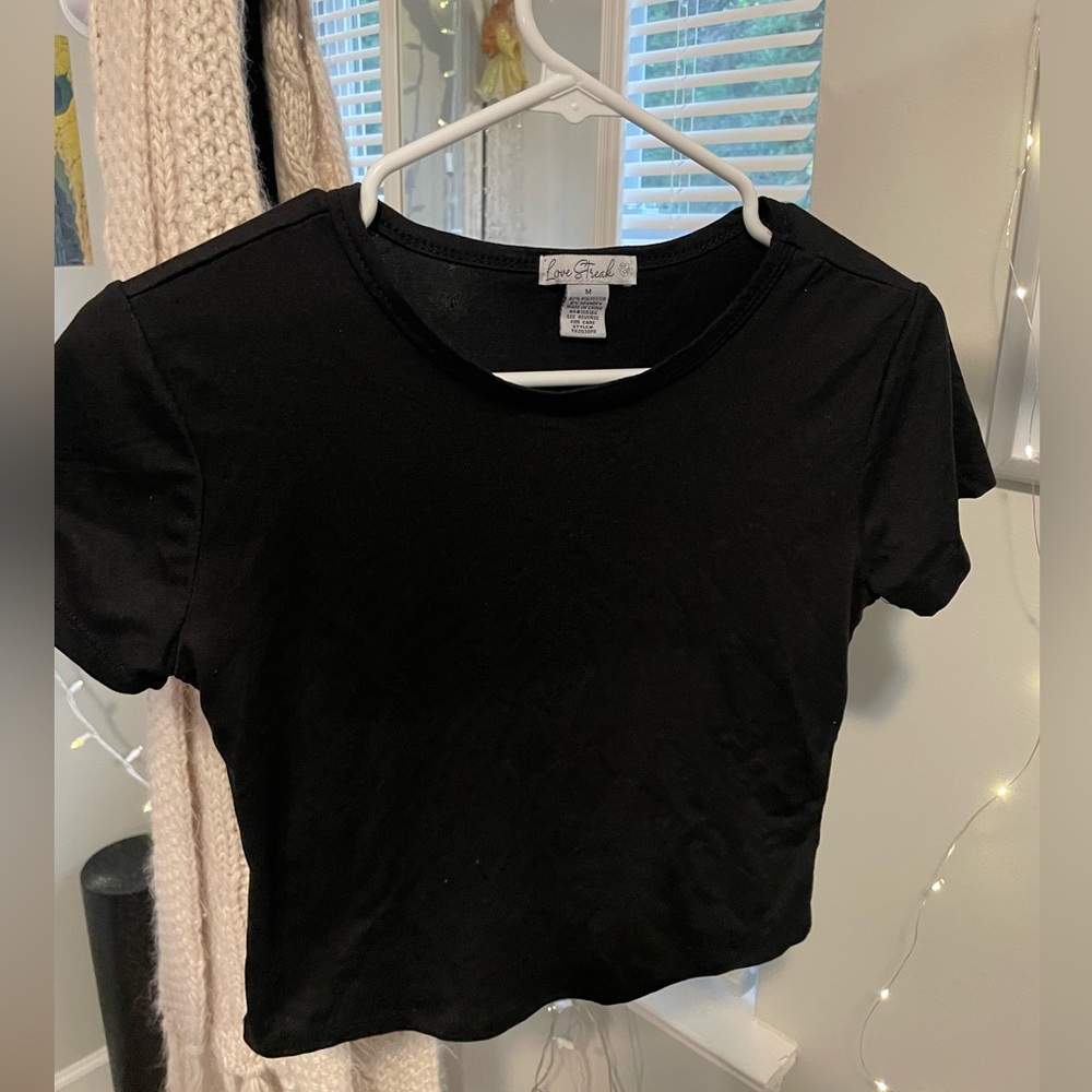 Basic Black Crop Top